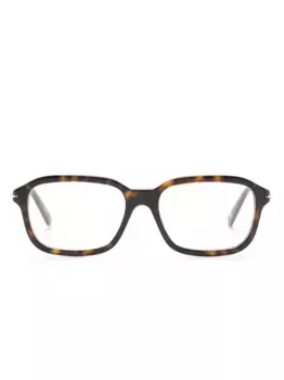 Очки в прямоугольной оправе черепаховой расцветки Gucci Eyewear, коричневый