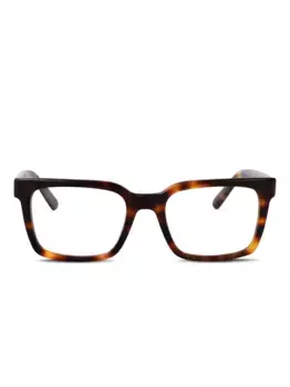 Очки в прямоугольной оправе черепаховой расцветки GCDS, коричневый
