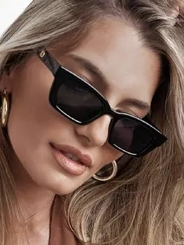 Очки в прямоугольной оправе, черный