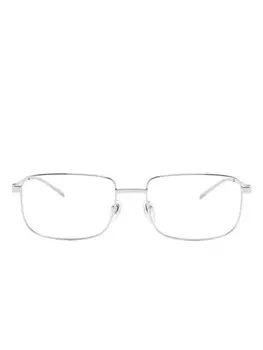 Очки в прямоугольной оправе Gucci Eyewear, серебряный