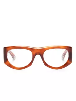 Очки в прямоугольной оправе Gucci Eyewear, коричневый