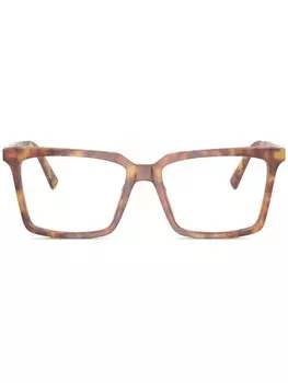 Очки в прямоугольной оправе Miu Miu Eyewear, коричневый