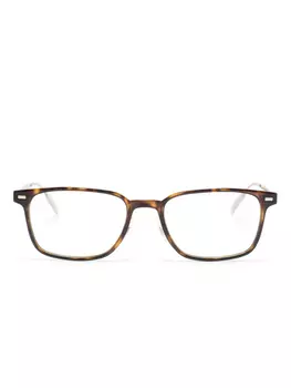 Очки в прямоугольной оправе Montblanc, коричневый