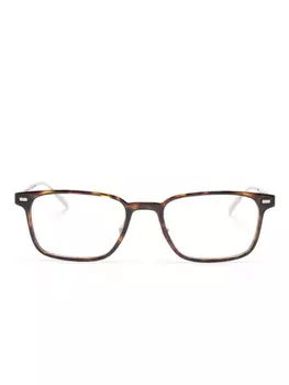 Очки в прямоугольной оправе Montblanc, коричневый