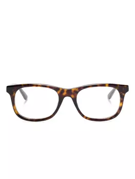 Очки в прямоугольной оправе Montblanc, коричневый