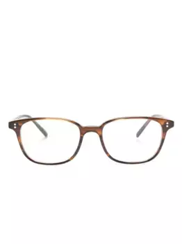 Очки в прямоугольной оправе Oliver Peoples, коричневый