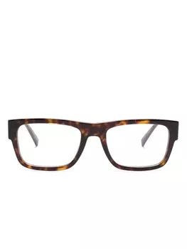 Очки в прямоугольной оправе Prada Eyewear, коричневый