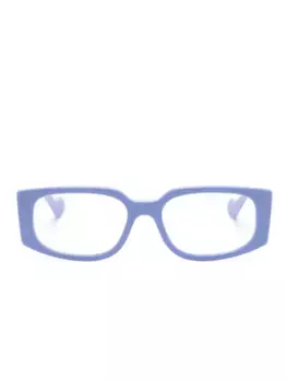 Очки в прямоугольной оправе с декором Double G Gucci Eyewear, фиолетовый