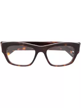 Очки в прямоугольной оправе с логотипом Balenciaga Eyewear, коричневый