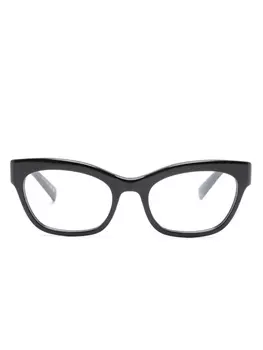 Очки в прямоугольной оправе с логотипом Saint Laurent Eyewear, черный