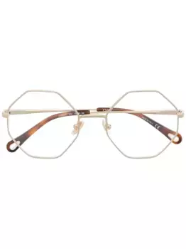 Очки в шестиугольной оправе Chlo Eyewear, золотой