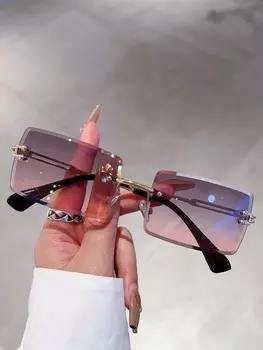 Очки в стиле бохо, розовый