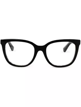 Очки в винтажную клетку Burberry Eyewear, черный