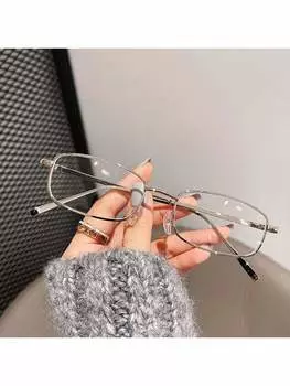 Очки винтажные с золотой проволокой, серебряный