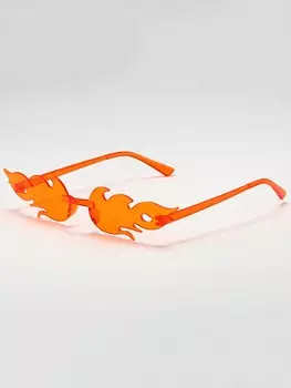 Очки Y2K летние, оранжевый