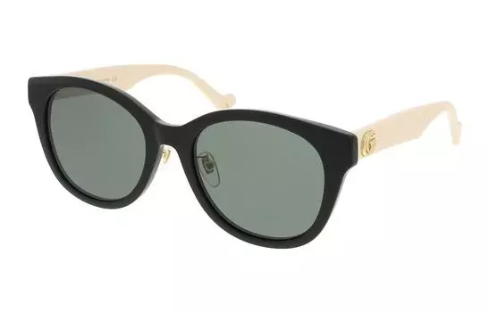 Очки женские Gucci солнцезащитные с футляром, черный / бежевый