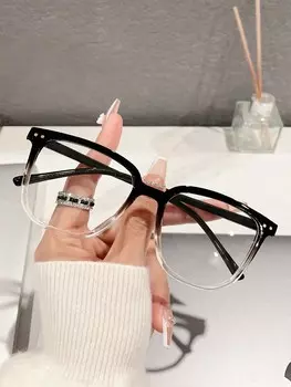 Очки женские квадратные, черный / белый