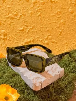 Очки женские Shein Frida Kahlo X в квадратной оправе, темно-зеленый