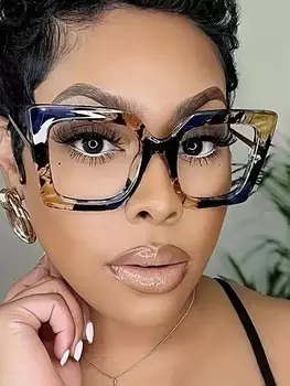 Очки женские в квадратной оправе, синий