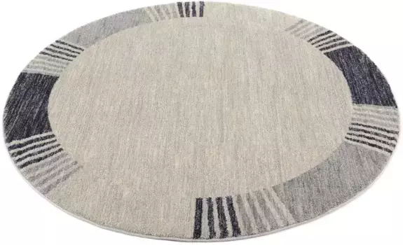 OCI THE CARPET BRAND "CASTLE FLORA" ковер, круглый, для гостиной OCI Die Teppichmarke 120 см, серый/синий