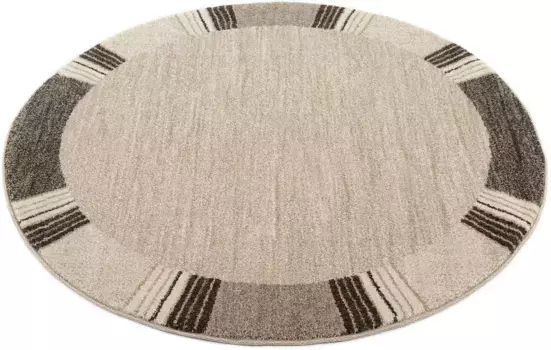 OCI THE CARPET BRAND "CASTLE FLORA" ковер, круглый, для гостиной OCI Die Teppichmarke 120 см, коричневый/бежевый