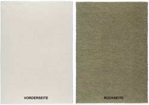 OCI THE CARPET BRAND "JOKER OF COLORS" ковер, прямоугольный, двусторонний ковер, мягкая плоская поверхность OCI Die Teppichmarke 65х130 см, кремово-зеленый