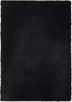 OCI THE CARPET BRAND "ROCKY SOFT" ковер, прямоугольный, искусственный мех, мягкий, приятный, машинная ткань, можно стирать OCI Die Teppichmarke 140х200 см, черный