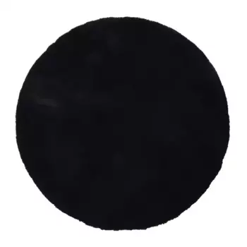 OCI THE CARPET BRAND "ROCKY SOFT" ковер, круглый, искусственный мех, мягкий, приятный, машинная ткань, можно стирать OCI Die Teppichmarke 120 см, черный
