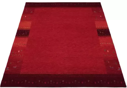 OCI THE CARPET BRAND Шерстяной ковер "INTENSE MALA", прямоугольный, ручной работы, чистая новая шерсть, теплый для ног, гостиная OCI Die Teppichmarke 70х140 см, темно-красный