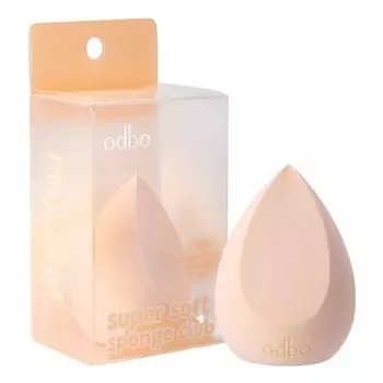 ODBO Губка супермягкая Odbo Club 1шт. Бежевый, Beige