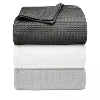 Одеяла Vera Wang из вафельной ткани, серый