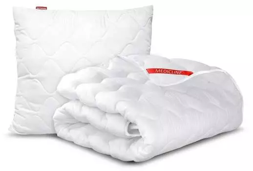 Одеяло 220 х 200см круглый год антиаллергенное + подушка 70 х 80см стеганый силикон AIO FACTORY