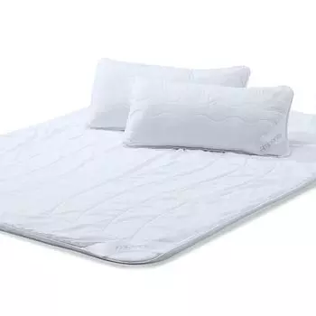 Одеяло Ambiente Summer Light 1x 225x220 + 2x 80x80 PES из микрофибры 500 г + 2x 1300 г волнистая стеганая ткань aqua-textil