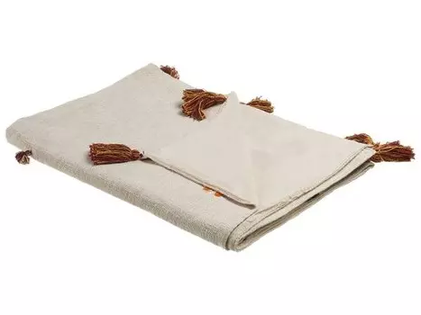 Одеяло Beliani KHANDWA, 130x1x180 см цвет beige/orange/wei