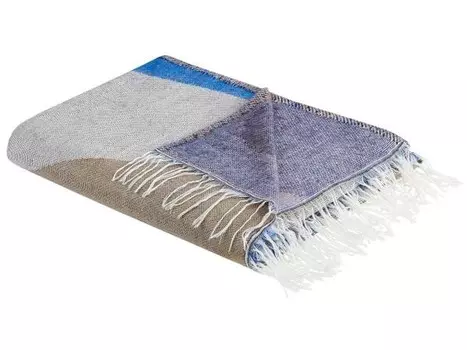 Одеяло Beliani YALADI, 130x1x170 см цвет beige/schwarz/blau/grau/multicolor