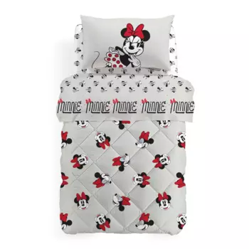 Одеяло Caleffi Disney Minnie Retro In Cotton, серый/красный