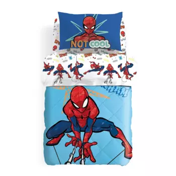 Одеяло Caleffi Disney Spiderman Cool 1 Square In Cotton, синий/красный