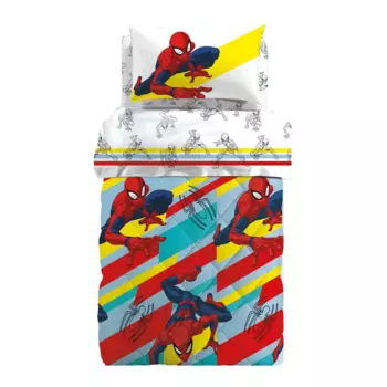 Одеяло Caleffi Marvel Spiderman Colors In Cotton, белый/красный