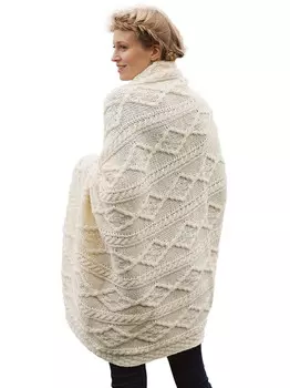 Одеяло Carraig Donn Aran Woollen Mills, кремовый