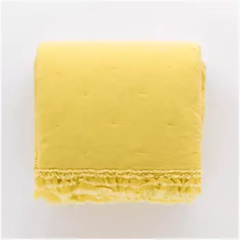 Одеяло Cora, вымытое камнем, 1 квадрат Riviera, желтый, размер 1 квадрат