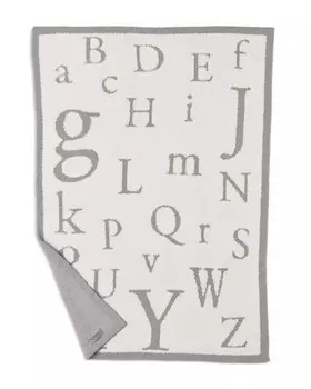 Одеяло CozyChic ABC - Детское BAREFOOT DREAMS, цвет Gray