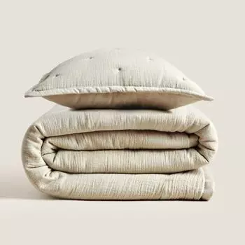 Одеяло детское из хлопкового муссина Zara Home Cotton Muslin, серый
