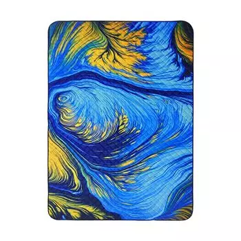 Одеяло для колыбели Koeka Vik Sand Teddy на подкладке 75х100 см Hameb, синий