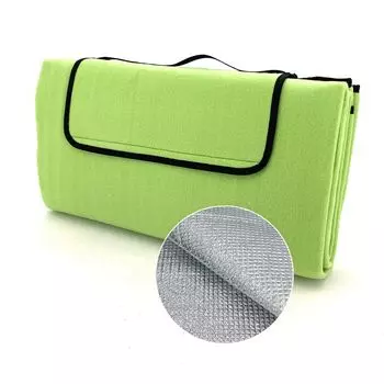 Одеяло для пикника heimtexland XL, водонепроницаемое, пляжный коврик для улицы, коврик для сна, моющееся, походное одеяло, складное с ручкой для переноски, фестивальный кемпинг, пляжное одеяло для пикника, тип 549, светло-зеленый, 200 x 200 см