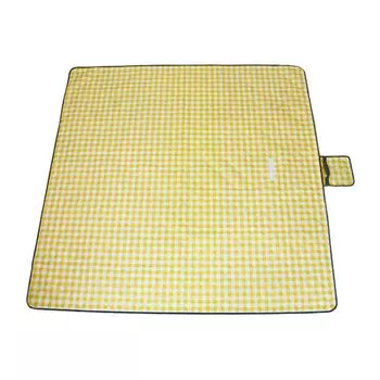 Одеяло для пикника Утолщенное водонепроницаемое негабаритное портативное газонное полотно Складная подушка для пикника Пляжная подушка для кемпинга на открытом воздухе - белый и красный Stuttg, желтый