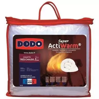 Одеяло DODO очень жаркое 450г/м SUPER ACTIWARM 200х200 см белое