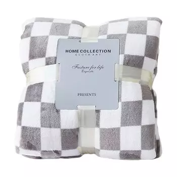 Одеяло Durpe в шахматном порядке, морозостойкий полиэстер, кровать для спальни, зимнее теплое фланелевое одеяло, спальный чехол для ежедневного использования-серый, размеры: S Stuttg