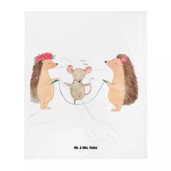 Одеяло Eazy Living Cuddly Фланелевое 180 x 230 см Серое Mr. & Mrs. Panda, белый