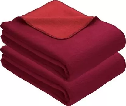 Одеяло Erwin Mller 2er-Pack 156392, 150x1x200 см цвет dunkelrot/rot