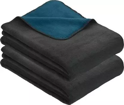 Одеяло Erwin Mller 2er-Pack 156392, 150x1x200 см цвет dunkelgrau/petrol